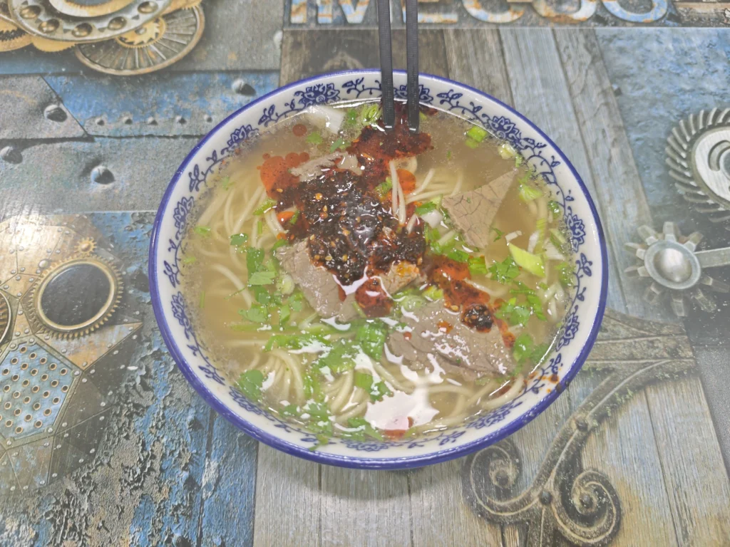 halal food in Zhangjiajie beef noodle soup for Muslim travelers