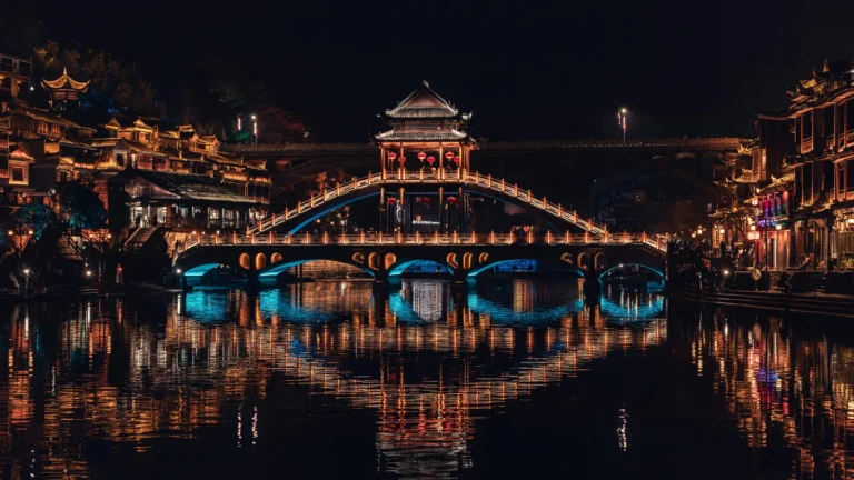 Fenghuang Ancient Town night view after Zhangjiajie route