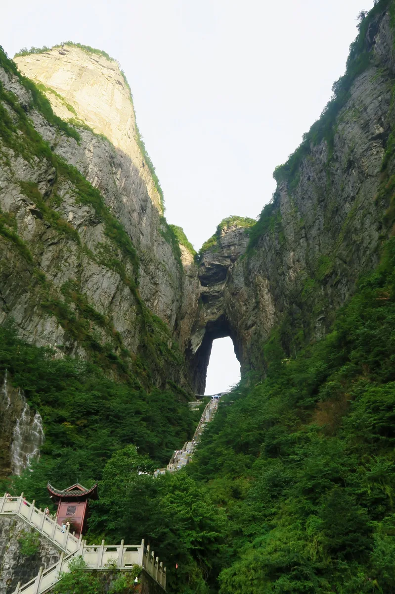 zhangjiajie travel guide visitor route planning at a mountain landmark in Zhangjiajie