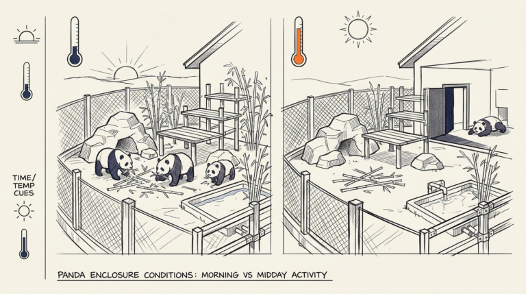Morning versus midday panda activity at the Chengdu Panda Base