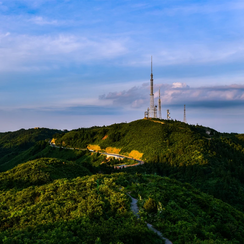 Forested peaks of the Meiling scenic area outside Nanchang