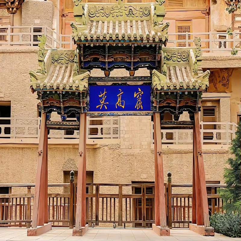 Mogao Caves cliff face and grottoes on a Dunhuang Muslim-friendly tour
