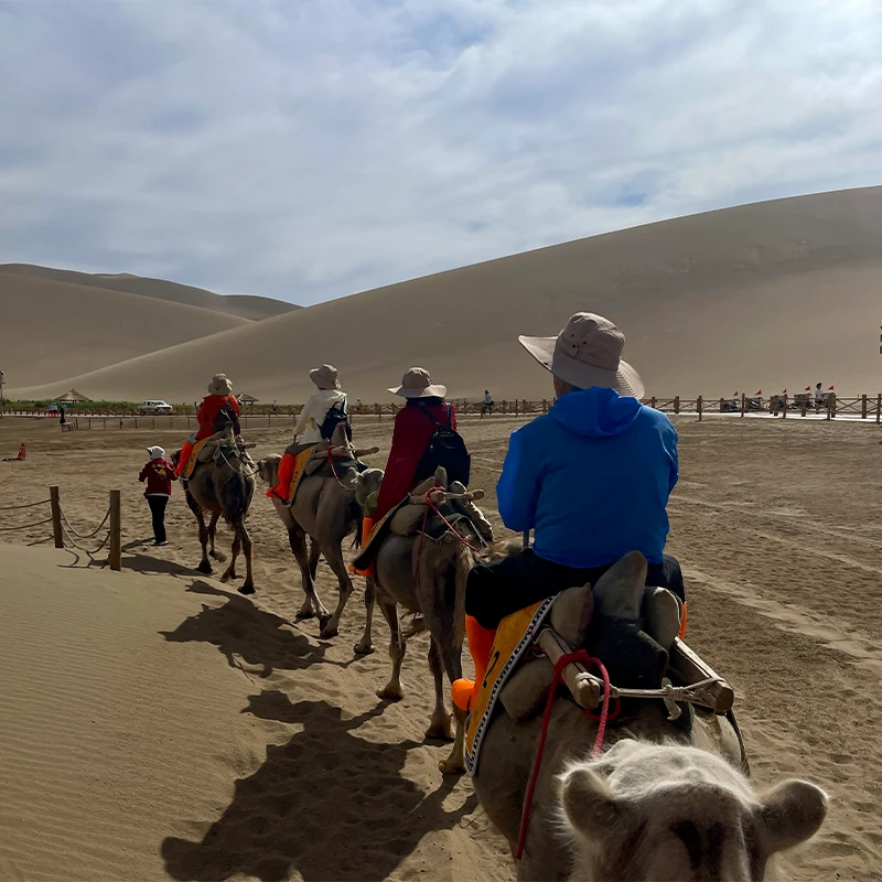 Muslim travelers on a Dunhuang group tour with HalalChinaTrips
