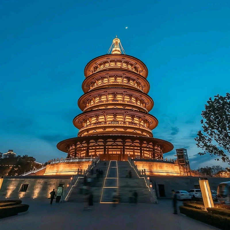 Reconstructed Tang palace architecture at the Sui-Tang Luoyang City National Heritage Park