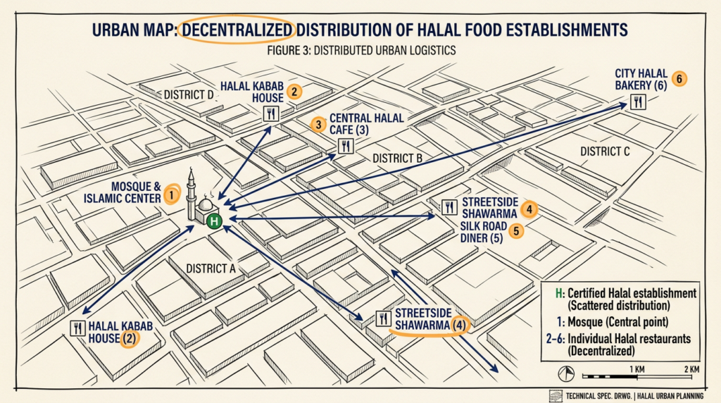Scattered halal restaurants and the central mosque that anchor Muslim-friendly things to do in Changsha