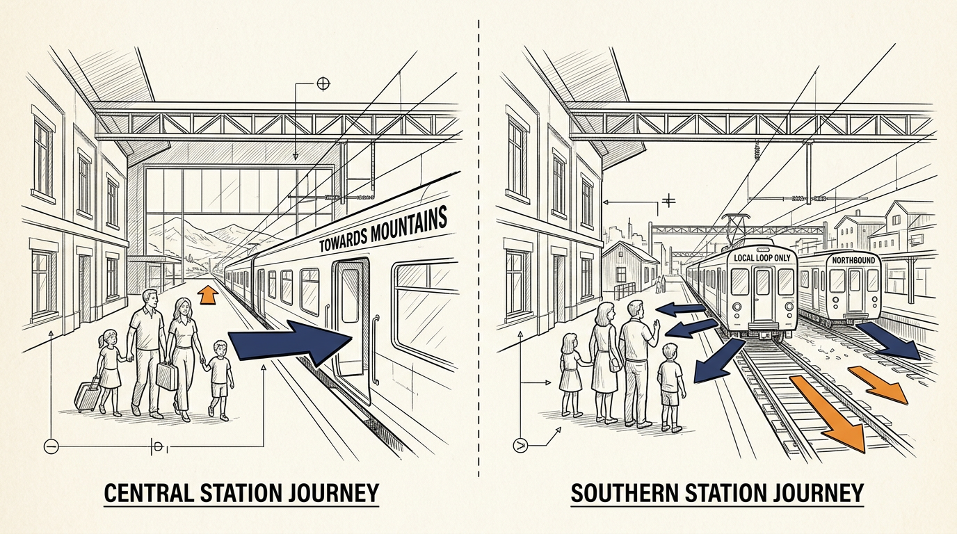 Choosing the correct central railway station for the Zhangjiajie train when planning things to do in Changsha