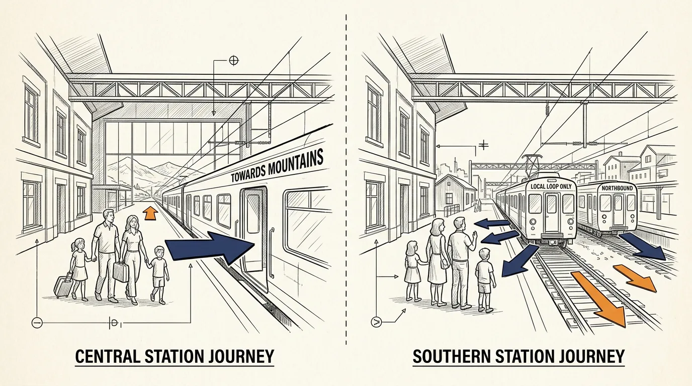 Choosing the correct central railway station for the Zhangjiajie train when planning things to do in Changsha