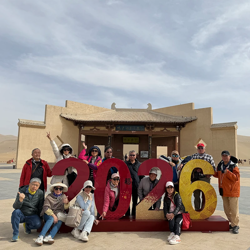 Tour group photo on a HalalChinaTrips Silk Road route
