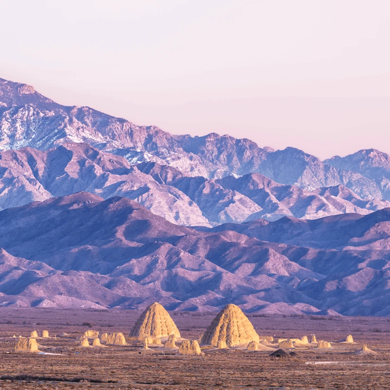 Western Xia Imperial Tombs below the Helan Mountains near Yinchuan