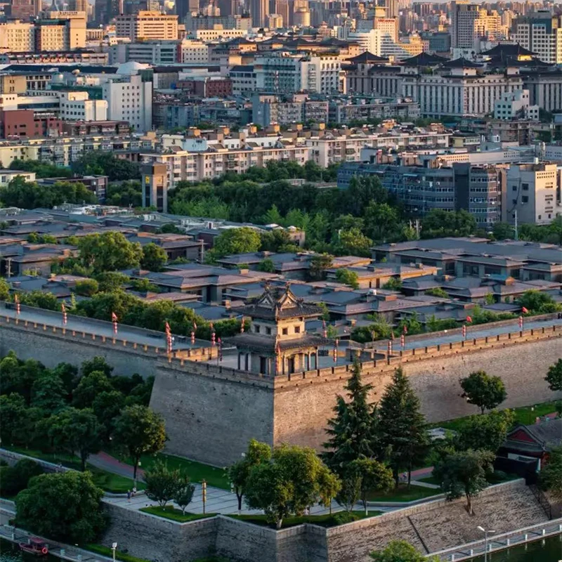 Xi'an Ancient City Wall with gate tower and walkway