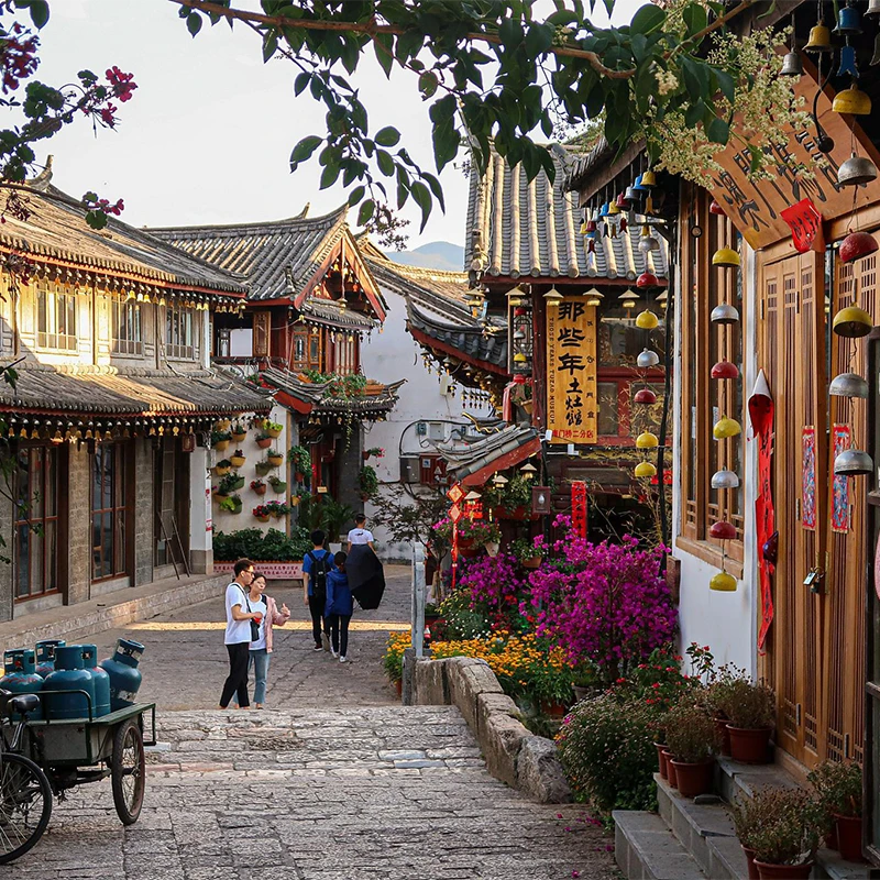 Xizhou Ancient Town traditional Bai architecture near Dali