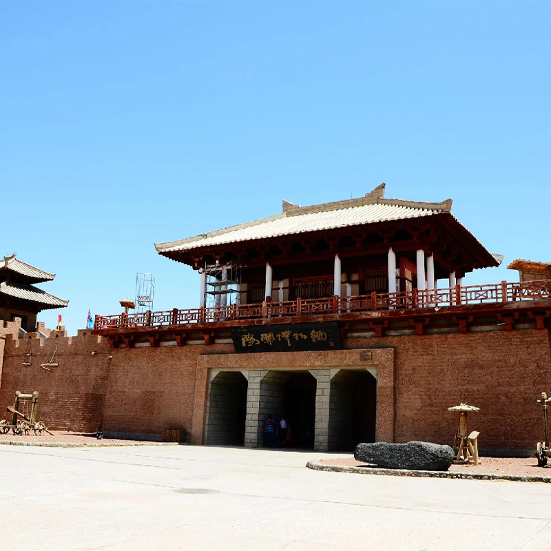 Yangguan Pass beacon tower and Silk Road scenery near Dunhuang