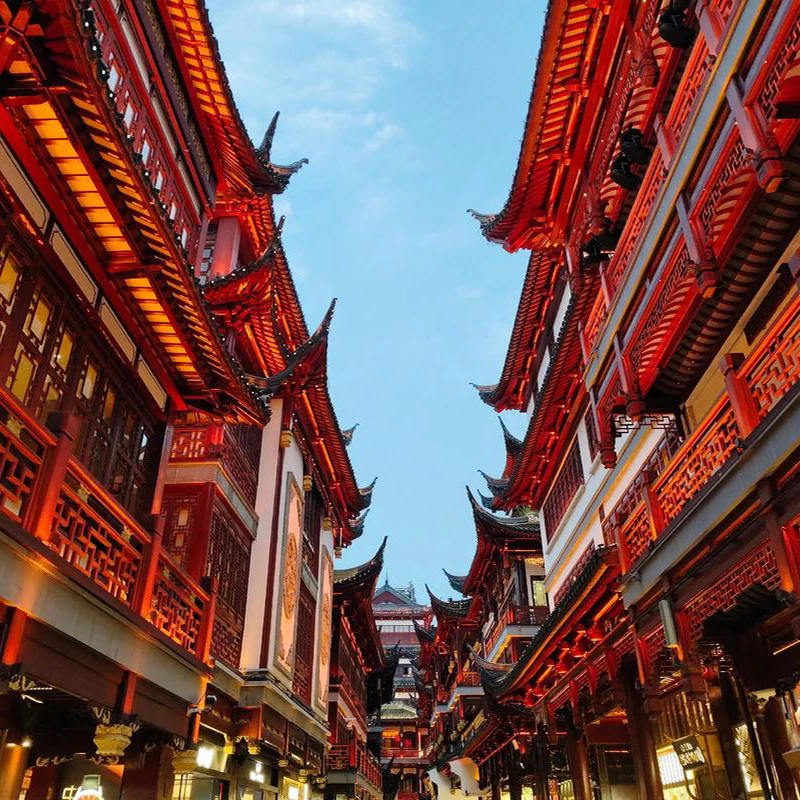 Classical pavilions and rockeries at Yu Garden in Shanghai's Old City